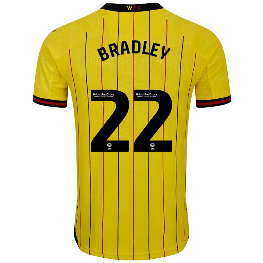 Kinderen Jade Bradley #22 Geel Zwart Thuisshirt Thuistenue 2024/25 T-Shirt