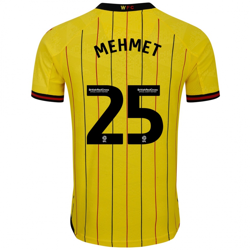 Kinderen Melis Mehmet #25 Geel Zwart Thuisshirt Thuistenue 2024/25 T-Shirt