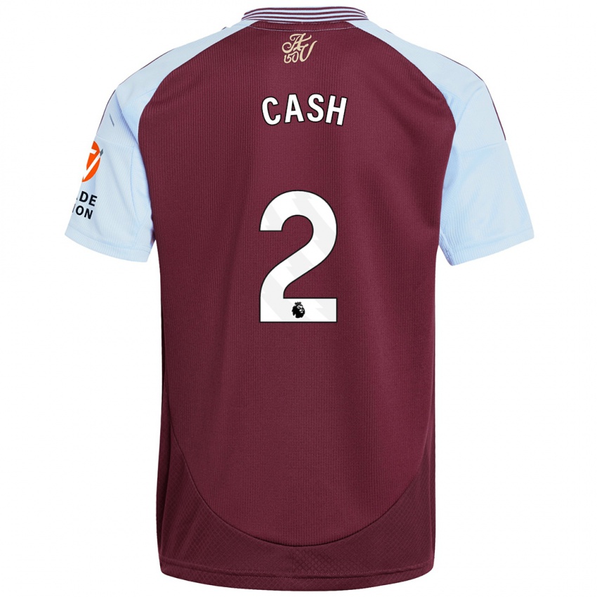 Kinderen Matty Cash #2 Bordeaux Hemelsblauw Thuisshirt Thuistenue 2024/25 T-Shirt