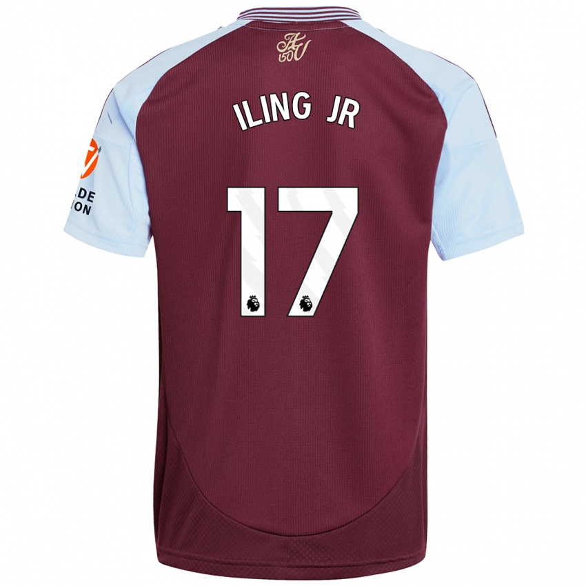 Kinderen Samuel Iling-Junior #17 Bordeaux Hemelsblauw Thuisshirt Thuistenue 2024/25 T-Shirt