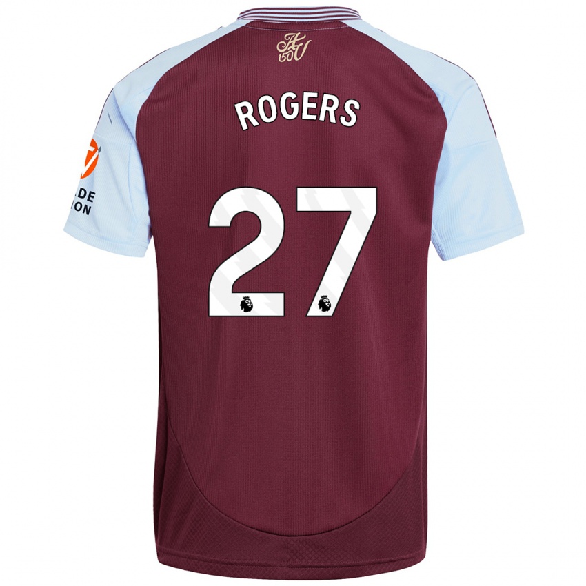 Kinderen Morgan Rogers #27 Bordeaux Hemelsblauw Thuisshirt Thuistenue 2024/25 T-Shirt