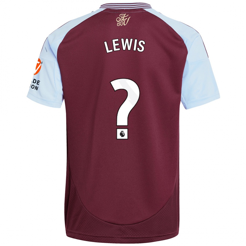 Kinderen Sam Lewis #0 Bordeaux Hemelsblauw Thuisshirt Thuistenue 2024/25 T-Shirt