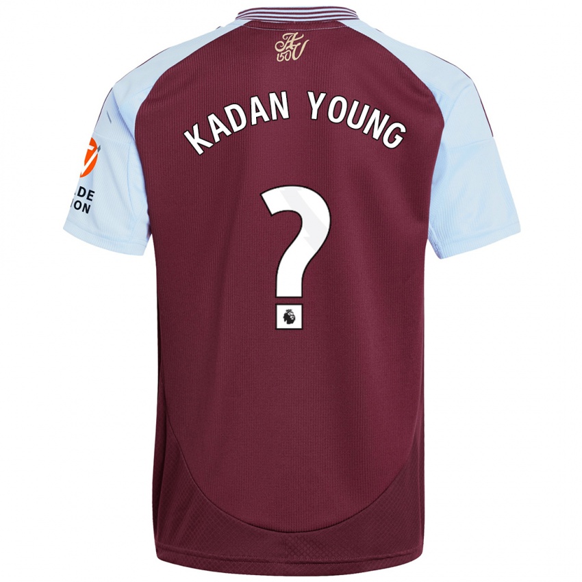 Kinderen Kadan Young #0 Bordeaux Hemelsblauw Thuisshirt Thuistenue 2024/25 T-Shirt