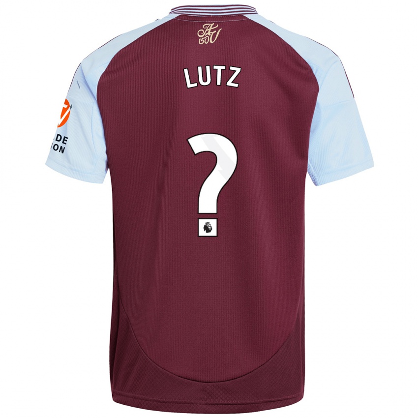 Kinderen Charlie Lutz #0 Bordeaux Hemelsblauw Thuisshirt Thuistenue 2024/25 T-Shirt