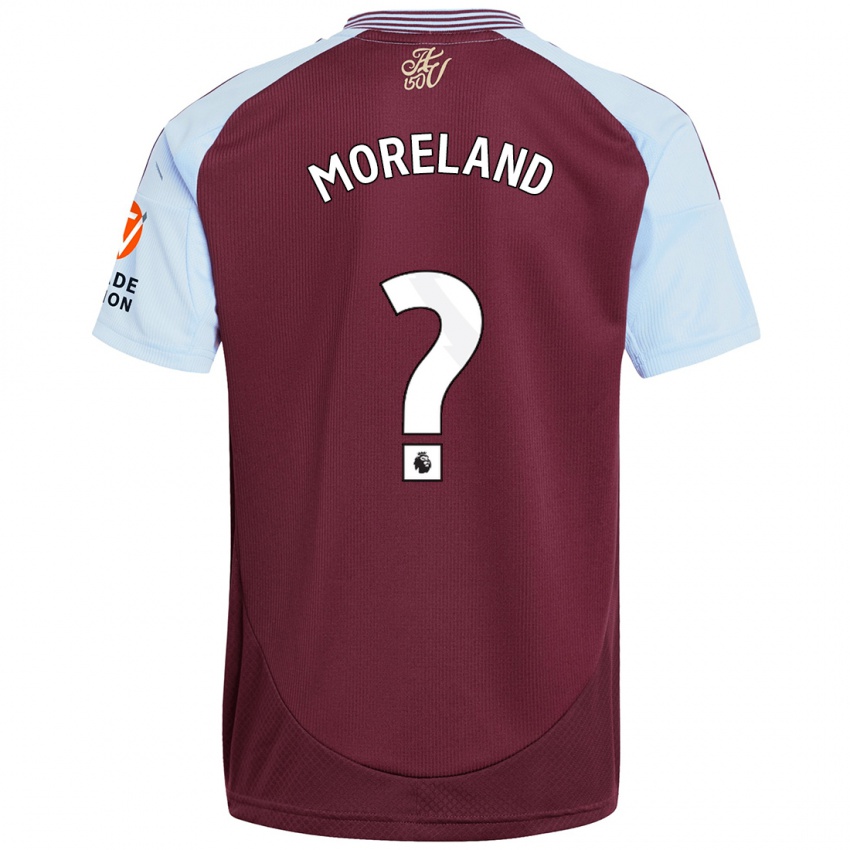 Kinderen Calum Moreland #0 Bordeaux Hemelsblauw Thuisshirt Thuistenue 2024/25 T-Shirt