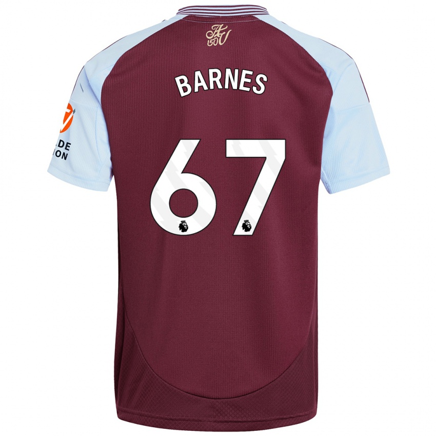 Kinderen Mikell Barnes #67 Bordeaux Hemelsblauw Thuisshirt Thuistenue 2024/25 T-Shirt