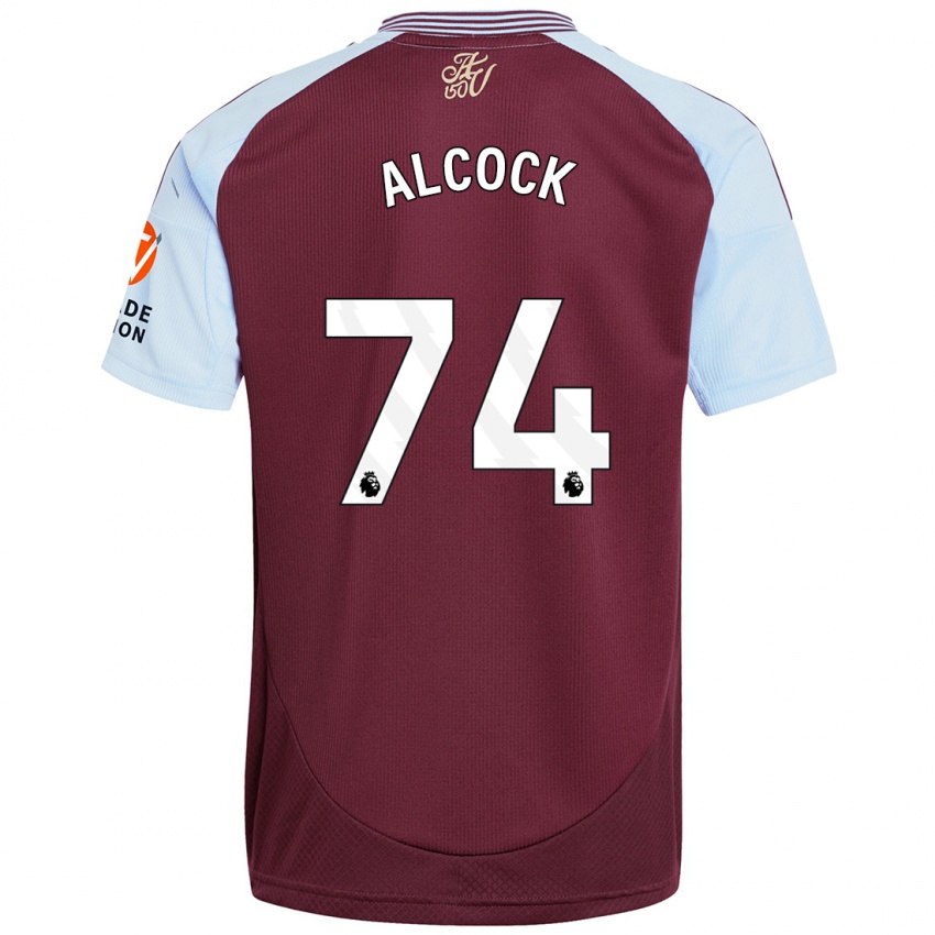 Kinderen Todd Alcock #74 Bordeaux Hemelsblauw Thuisshirt Thuistenue 2024/25 T-Shirt