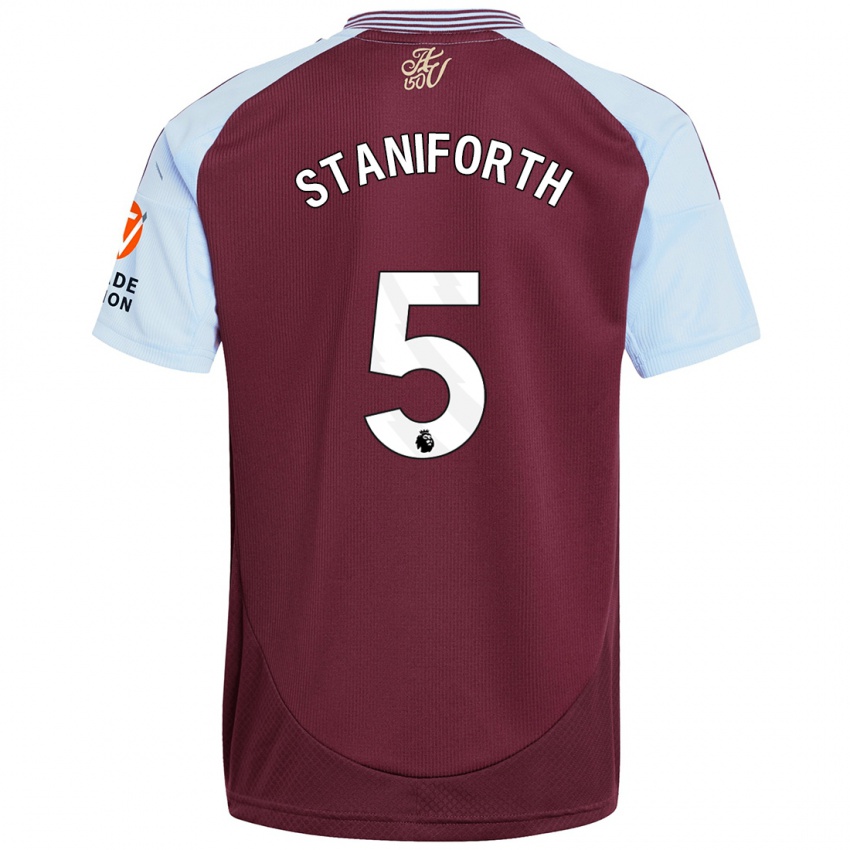 Kinderen Lucy Staniforth #5 Bordeaux Hemelsblauw Thuisshirt Thuistenue 2024/25 T-Shirt