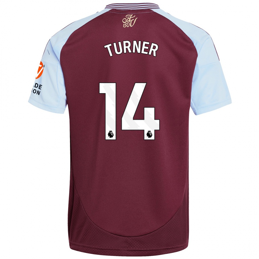 Kinderen Danielle Turner #14 Bordeaux Hemelsblauw Thuisshirt Thuistenue 2024/25 T-Shirt