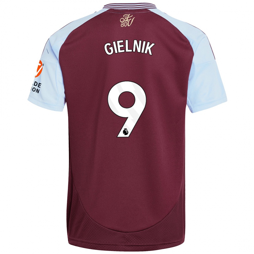 Kinderen Emily Gielnik #9 Bordeaux Hemelsblauw Thuisshirt Thuistenue 2024/25 T-Shirt