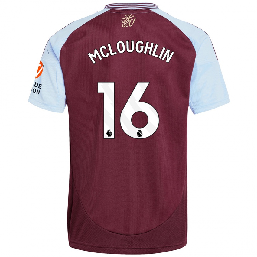 Kinderen Olivia Mcloughlin #16 Bordeaux Hemelsblauw Thuisshirt Thuistenue 2024/25 T-Shirt