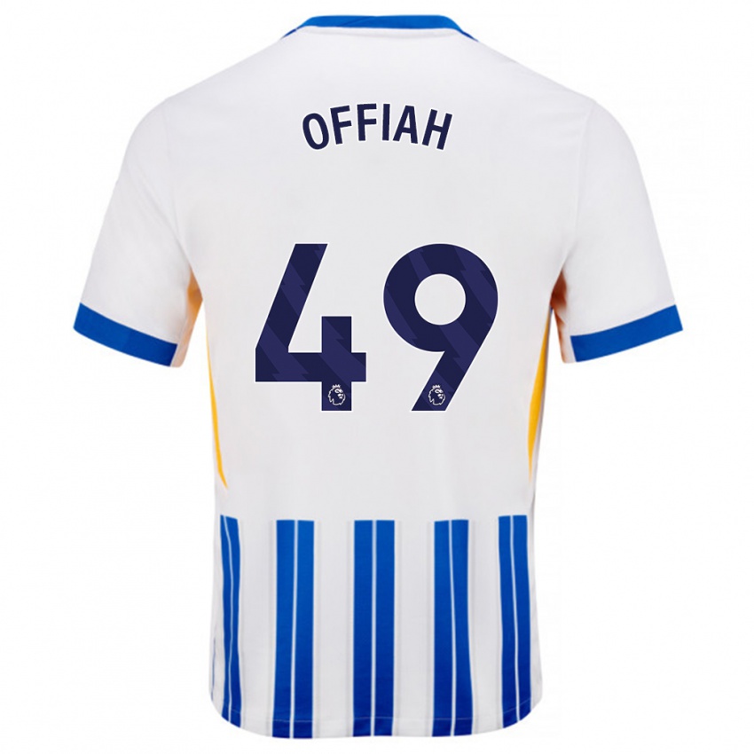 Kinderen Odel Offiah #49 Wit Blauwe Krijtstrepen Thuisshirt Thuistenue 2024/25 T-Shirt