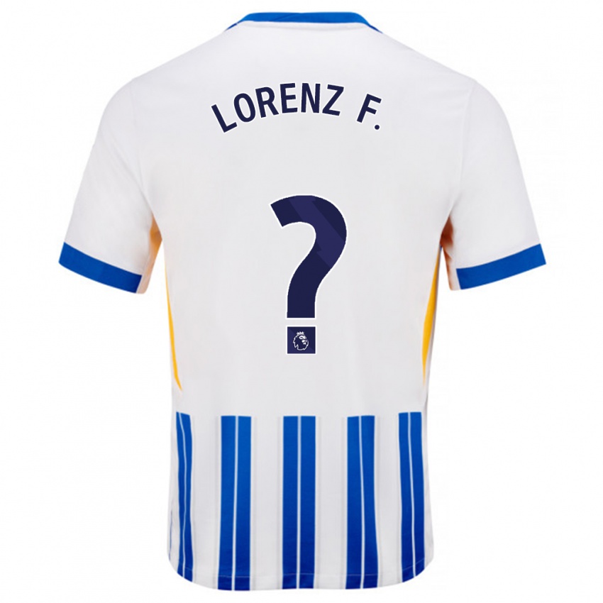 Kinderen Lorenz Ferdinand #0 Wit Blauwe Krijtstrepen Thuisshirt Thuistenue 2024/25 T-Shirt