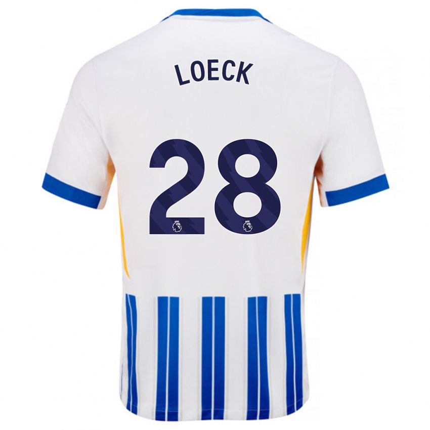 Kinderen Melina Loeck #28 Wit Blauwe Krijtstrepen Thuisshirt Thuistenue 2024/25 T-Shirt