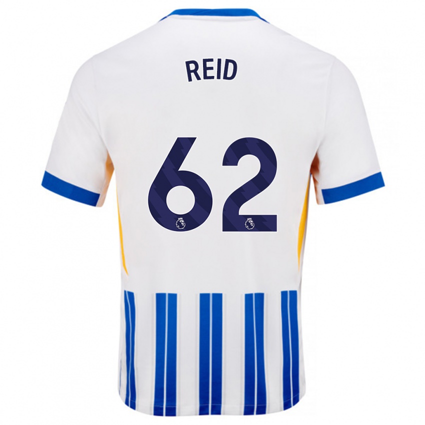 Kinderen Tommy Reid #62 Wit Blauwe Krijtstrepen Thuisshirt Thuistenue 2024/25 T-Shirt