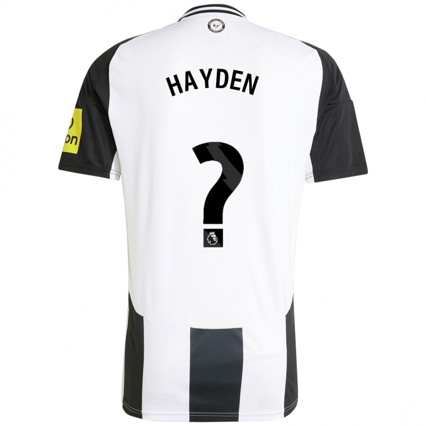 Kinderen Isaac Hayden #0 Wit Zwart Thuisshirt Thuistenue 2024/25 T-Shirt