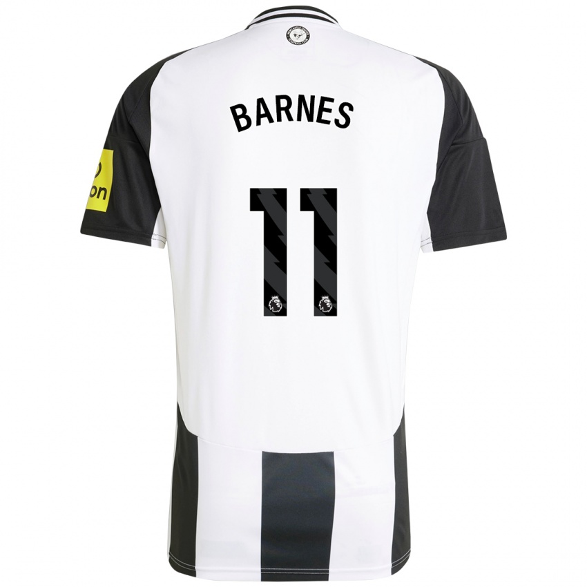 Kinderen Harvey Barnes #11 Wit Zwart Thuisshirt Thuistenue 2024/25 T-Shirt