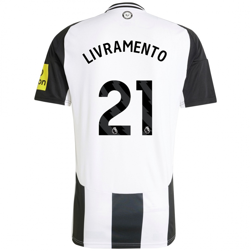 Kinderen Tino Livramento #21 Wit Zwart Thuisshirt Thuistenue 2024/25 T-Shirt