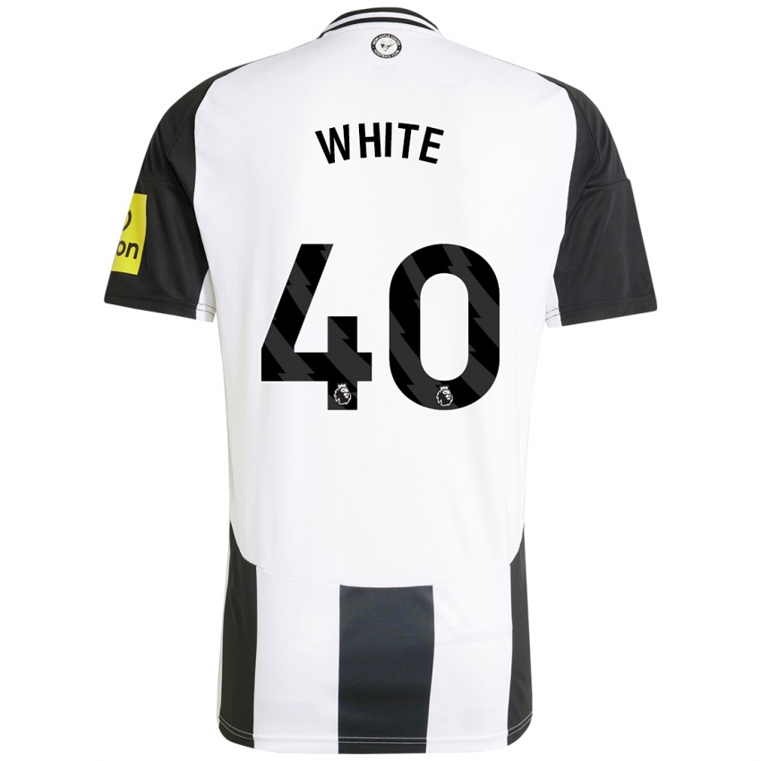 Kinderen Joe White #40 Wit Zwart Thuisshirt Thuistenue 2024/25 T-Shirt