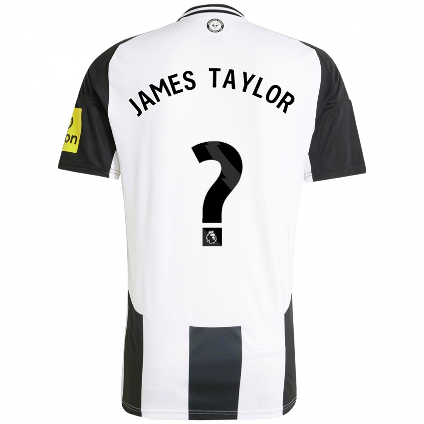 Kinderen James Taylor #0 Wit Zwart Thuisshirt Thuistenue 2024/25 T-Shirt