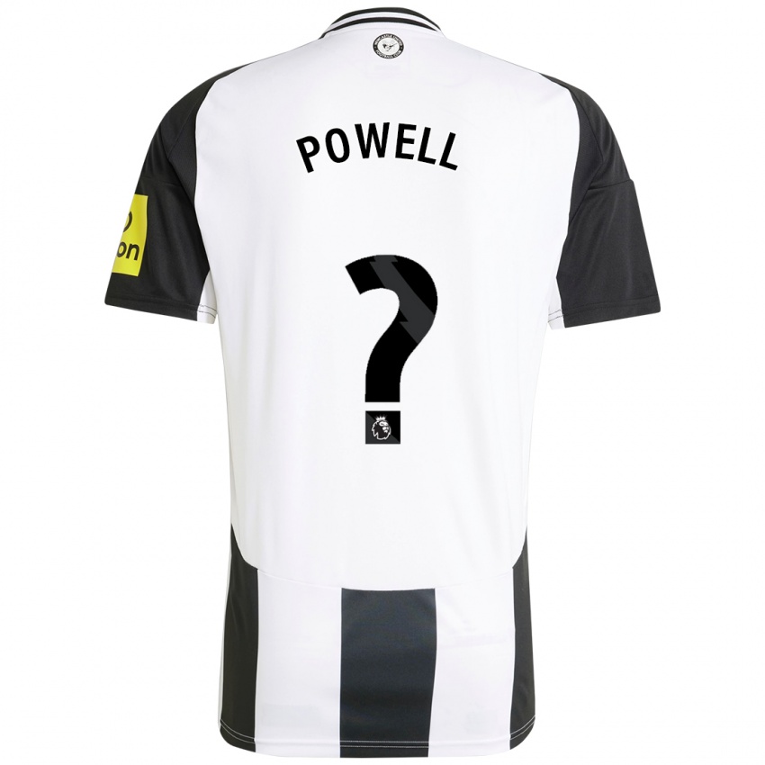 Kinderen Harry Powell #0 Wit Zwart Thuisshirt Thuistenue 2024/25 T-Shirt