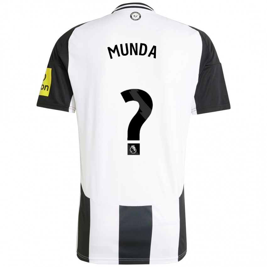 Kinderen Anthony Munda #0 Wit Zwart Thuisshirt Thuistenue 2024/25 T-Shirt