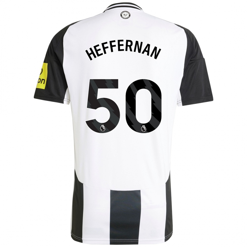 Kinderen Cathal Heffernan #50 Wit Zwart Thuisshirt Thuistenue 2024/25 T-Shirt