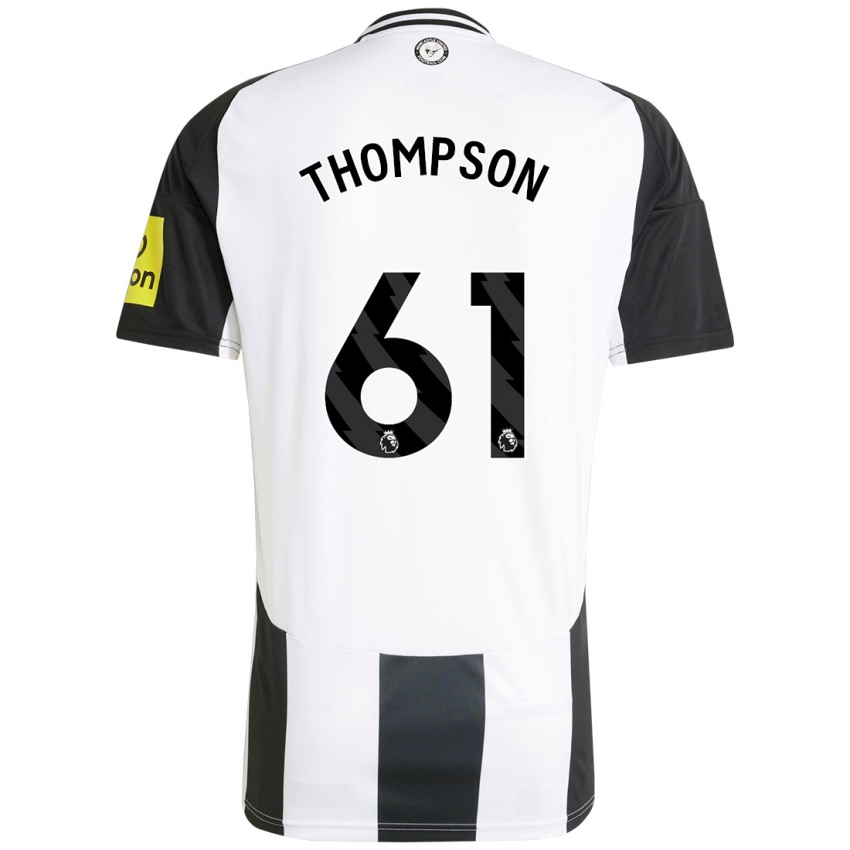 Kinderen Max Thompson #61 Wit Zwart Thuisshirt Thuistenue 2024/25 T-Shirt