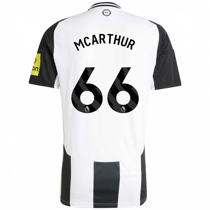 Kinderen Charlie Mcarthur #66 Wit Zwart Thuisshirt Thuistenue 2024/25 T-Shirt