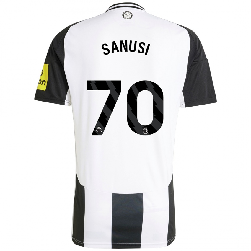 Kinderen Trevan Sanusi #70 Wit Zwart Thuisshirt Thuistenue 2024/25 T-Shirt