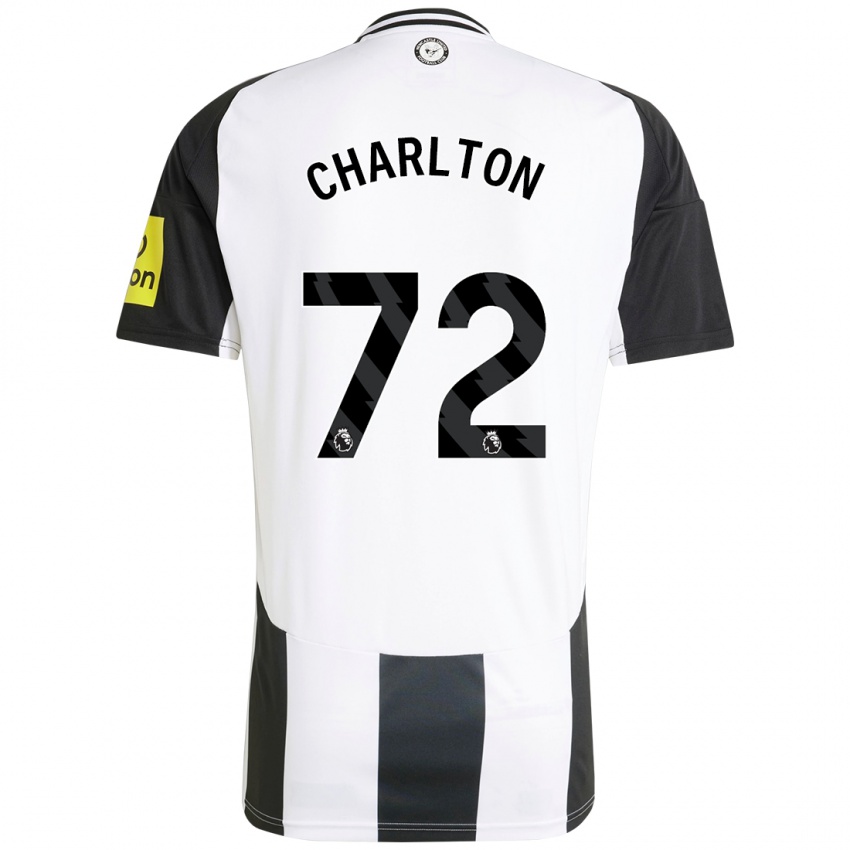 Kinderen Dylan Charlton #72 Wit Zwart Thuisshirt Thuistenue 2024/25 T-Shirt