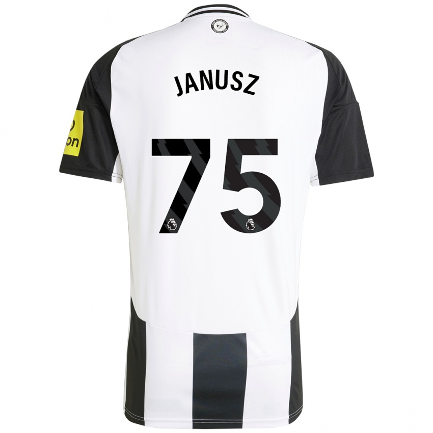 Kinderen Adrian Janusz #75 Wit Zwart Thuisshirt Thuistenue 2024/25 T-Shirt