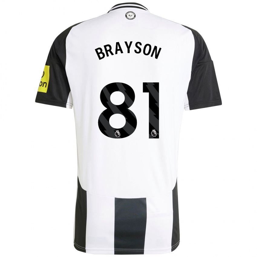 Kinderen Joe Brayson #81 Wit Zwart Thuisshirt Thuistenue 2024/25 T-Shirt