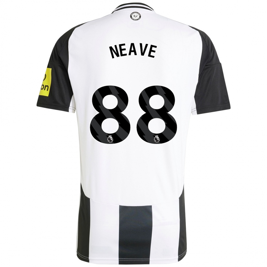 Kinderen Sean Neave #88 Wit Zwart Thuisshirt Thuistenue 2024/25 T-Shirt