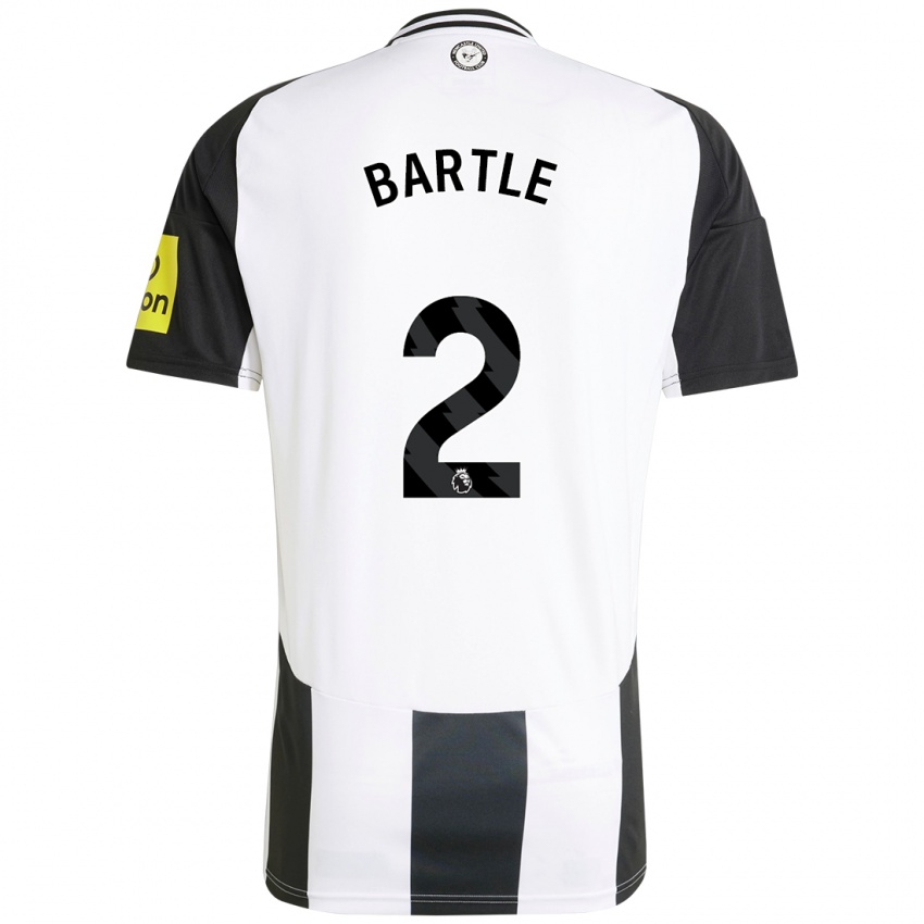 Kinderen Jodie Bartle #2 Wit Zwart Thuisshirt Thuistenue 2024/25 T-Shirt