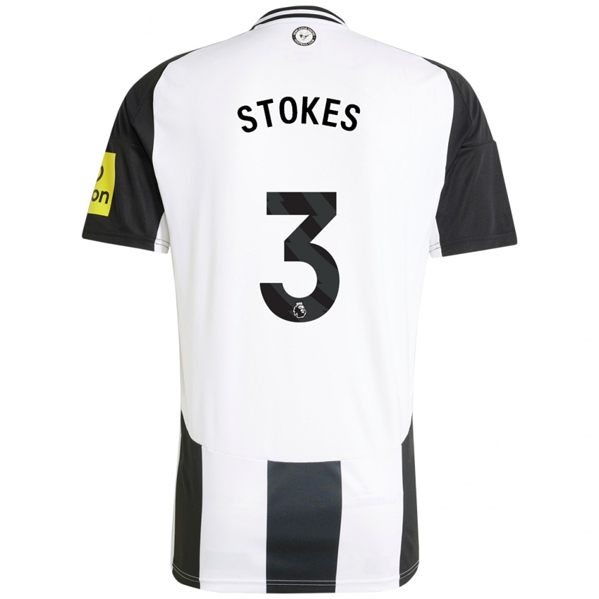 Kinderen Demi Stokes #3 Wit Zwart Thuisshirt Thuistenue 2024/25 T-Shirt