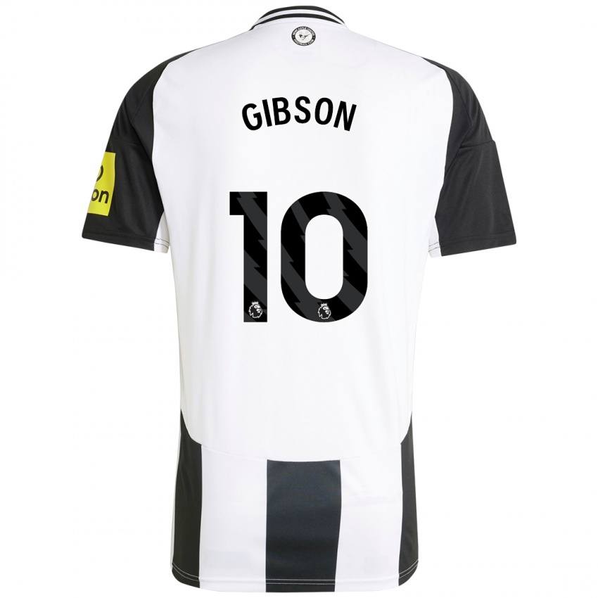 Kinderen Georgia Gibson #10 Wit Zwart Thuisshirt Thuistenue 2024/25 T-Shirt