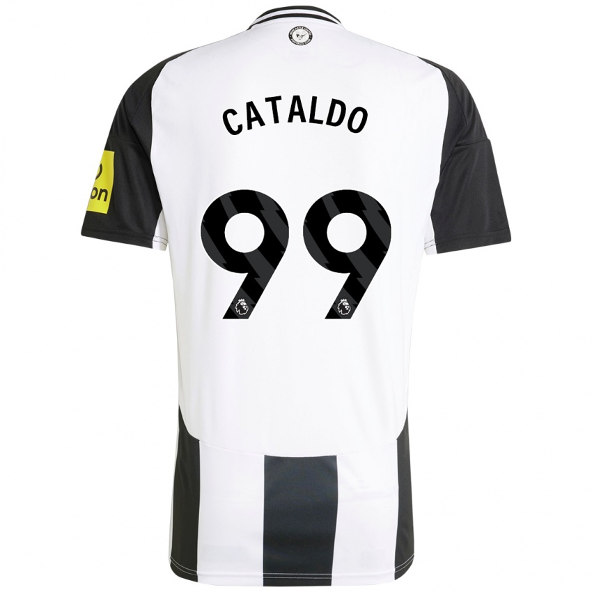 Kinderen Lia Cataldo #99 Wit Zwart Thuisshirt Thuistenue 2024/25 T-Shirt