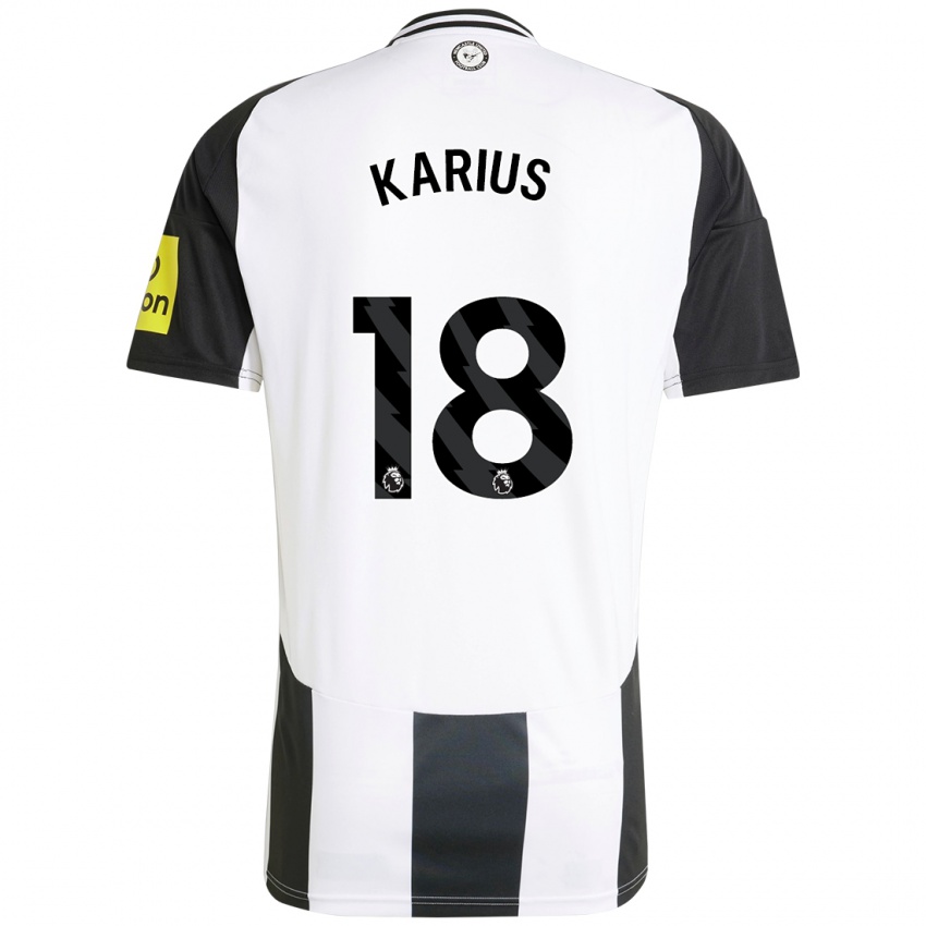 Kinderen Loris Karius #18 Wit Zwart Thuisshirt Thuistenue 2024/25 T-Shirt