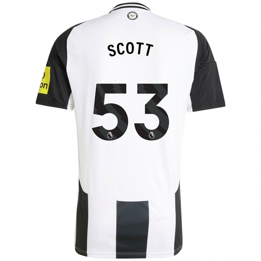 Kinderen Joshua Scott #53 Wit Zwart Thuisshirt Thuistenue 2024/25 T-Shirt