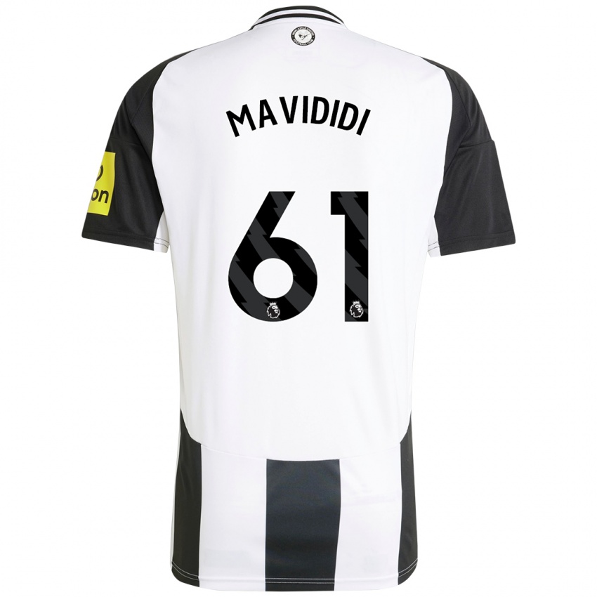 Kinderen Shaun Mavididi #61 Wit Zwart Thuisshirt Thuistenue 2024/25 T-Shirt