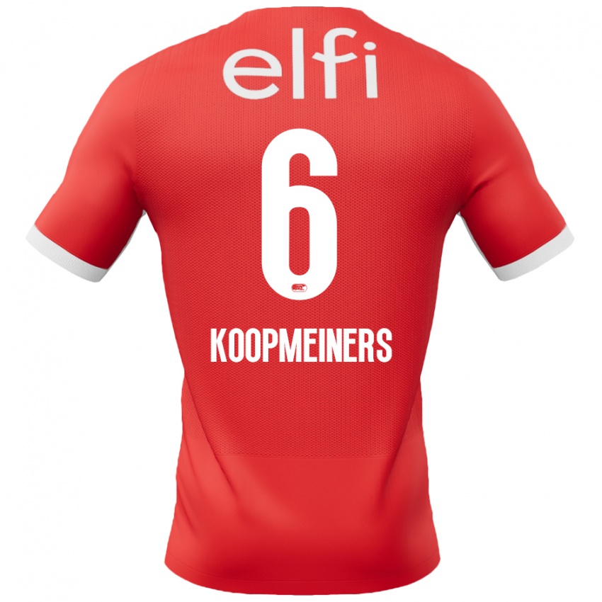 Kinderen Peer Koopmeiners #6 Rood Wit Thuisshirt Thuistenue 2024/25 T-Shirt