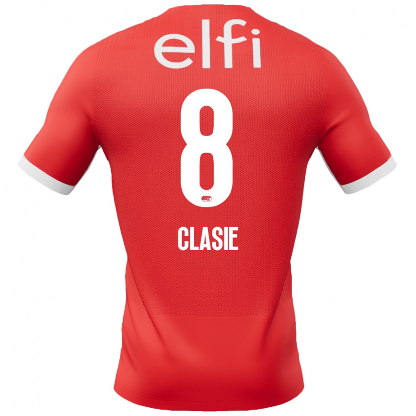 Kinderen Jordy Clasie #8 Rood Wit Thuisshirt Thuistenue 2024/25 T-Shirt