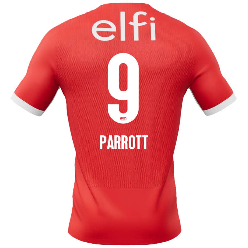 Kinderen Troy Parrott #9 Rood Wit Thuisshirt Thuistenue 2024/25 T-Shirt