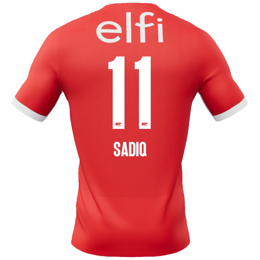 Kinderen Ibrahim Sadiq #11 Rood Wit Thuisshirt Thuistenue 2024/25 T-Shirt