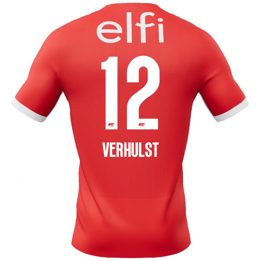 Kinderen Hobie Verhulst #12 Rood Wit Thuisshirt Thuistenue 2024/25 T-Shirt