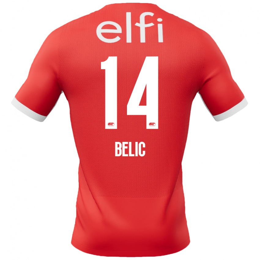 Kinderen Kristijan Belic #14 Rood Wit Thuisshirt Thuistenue 2024/25 T-Shirt