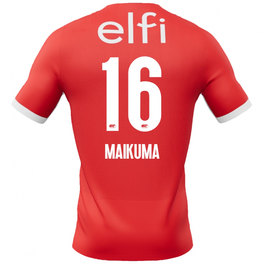 Kinderen Seiya Maikuma #16 Rood Wit Thuisshirt Thuistenue 2024/25 T-Shirt