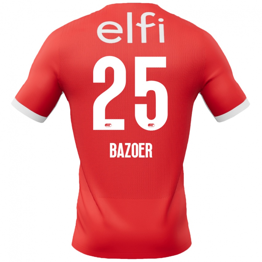 Kinderen Riechedly Bazoer #25 Rood Wit Thuisshirt Thuistenue 2024/25 T-Shirt