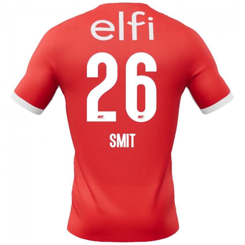 Kinderen Kees Smit #26 Rood Wit Thuisshirt Thuistenue 2024/25 T-Shirt